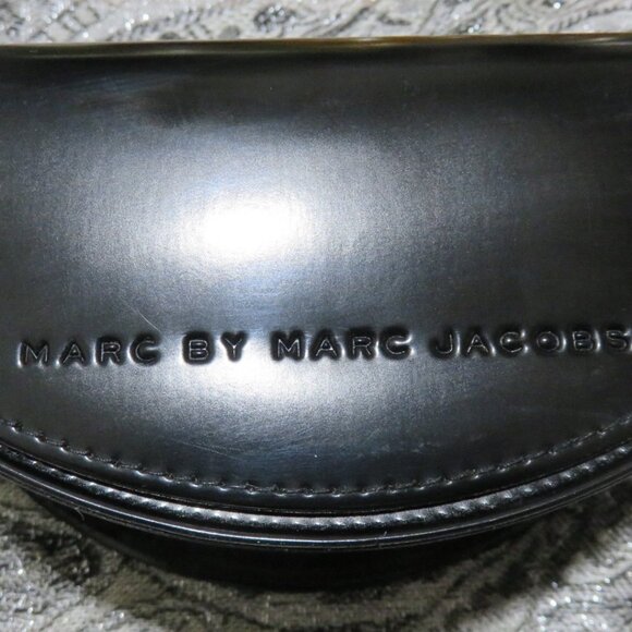 Marc Jacobs 2 PIECE Black Large Leather Sunglasses Eyeglasses Optical Case Pouch main image 9